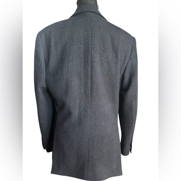 Massimo Dutti Women’s Extra Fine Wool Two Button Navy Blazer Size 46/ US 10 - Picture 8 of 10